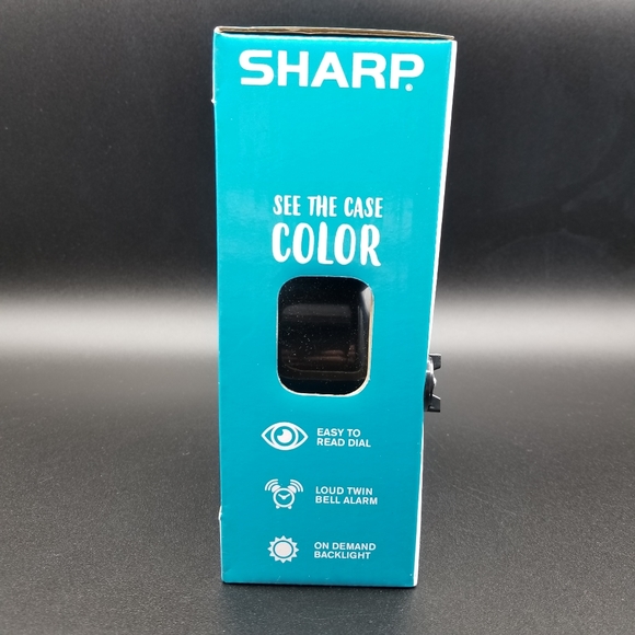 Sharp Black Twin Bell Alarm Clock  Perfect for Heavy Sleepers Loud Bell Alarm - Picture 6 of 6